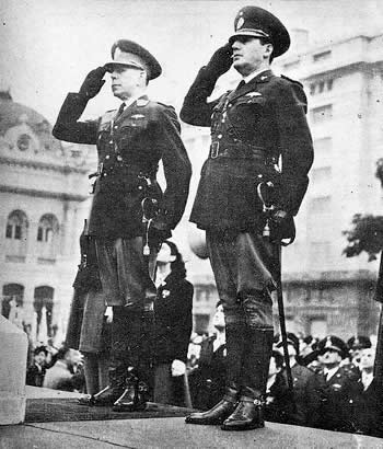 Farrell y Peron en 1945